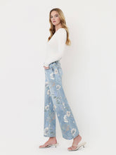 Load image into Gallery viewer, Super High Rise Floral Vintage Flare Jeans