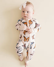 Load image into Gallery viewer, Bamboo Baby Zip Romper | Butterflies