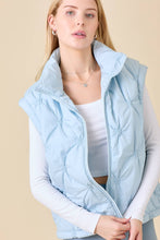 Load image into Gallery viewer, Blue Quilted Cloud Puffer Vest