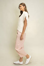 Load image into Gallery viewer, Cream Cable Knit Cap Sleeve Sweater