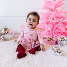 Load image into Gallery viewer, Candy Cane Christmas Long Sleeve Tutu Bodysuit