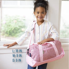 Load image into Gallery viewer, Pink Glitter Overnighter Duffel Bag