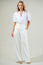 Load image into Gallery viewer, Gretna Organza Check Ruffle Blouse - White