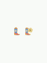 Load image into Gallery viewer, Boot Enamel Flat Back Kids Earrings