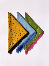 Load image into Gallery viewer, Stars & Checks Fringe Bandanas - Multiple Colors: Brown