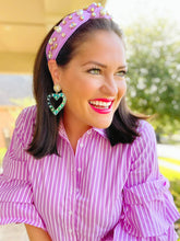 Load image into Gallery viewer, Iridescent Heart Earrings with Pearls and Crystals