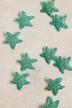 Load image into Gallery viewer, Green Rhinestone Starfish Statement Earrings