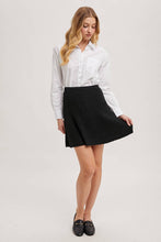 Load image into Gallery viewer, Black Ribbed Knit Mini Skirt