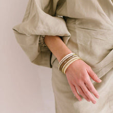 Load image into Gallery viewer, Metallic Gold Mix Bangle Set