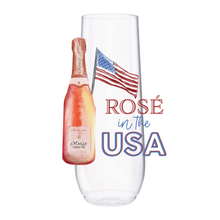 Load image into Gallery viewer, Rose In The USA July 9oz Champagne Flute Tossware