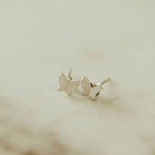 Load image into Gallery viewer, Butterfly Mini Studs: Silver