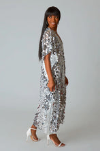 Load image into Gallery viewer, Atlas Sequin Caftan Maxi Dress - Overcast