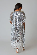 Load image into Gallery viewer, Atlas Sequin Caftan Maxi Dress - Overcast