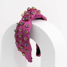 Load image into Gallery viewer, Volcano Rainbow Heart Satin Headband - Adult