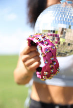 Load image into Gallery viewer, Volcano Rainbow Heart Satin Headband - Adult