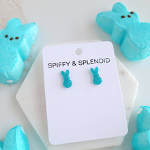 Load image into Gallery viewer, Glitter Bunny Studs - Blue
