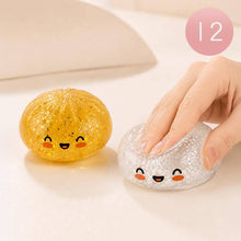 Load image into Gallery viewer, 12PCS - Metallic Smiling Steamed Bao Bun Dumpling Squeeze Squishy Stress Relief Toy
