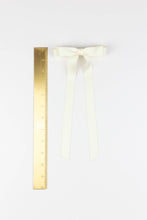 Load image into Gallery viewer, Micro Alice Satin Bow Barrette: Ivory
