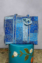 Load image into Gallery viewer, Blue Paisley Tote Bag
