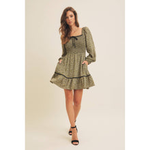 Load image into Gallery viewer, Smocked Mini Dress with Contrast Bow
