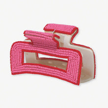 Load image into Gallery viewer, Lola Pink &amp; Red Beaded Claw Clip

