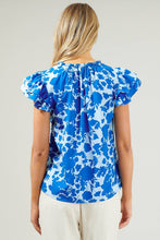 Load image into Gallery viewer, Marinelle Floral Bellissima Ruffle Sleeve Top
