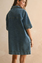 Load image into Gallery viewer, V-Neck Denim Tunic Dress
