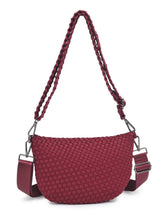 Load image into Gallery viewer, Ethereal - Woven Neoprene Crossbody Bag: Wine
