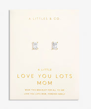 Load image into Gallery viewer, &#39;Love You Lots Mom&#39; Stud Earrings In Gold-Tone Plating
