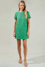 Load image into Gallery viewer, Kury Tweed Mini Dress - Green
