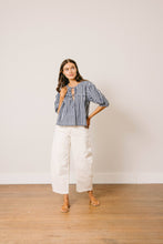 Load image into Gallery viewer, Navy Gingham Mira Top
