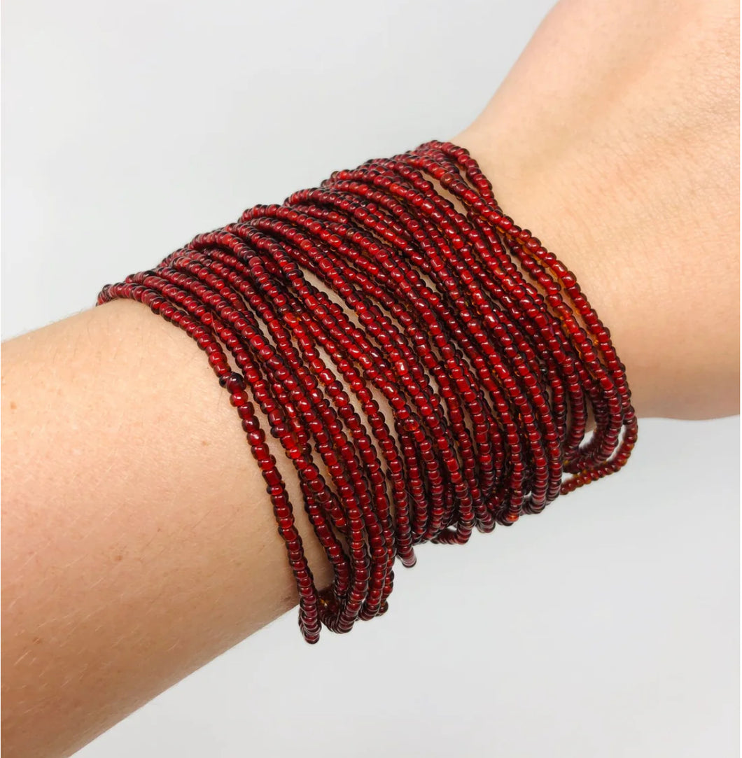 Multistrand Bracelet: Maroon