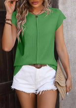 Load image into Gallery viewer, Women&#39;s Green Crew Neck Knit Top

