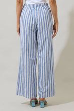 Load image into Gallery viewer, Joncy Blue &amp; White Striped Elena Wide Leg Pants
