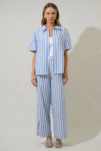 Load image into Gallery viewer, Joncy Blue &amp; White Striped Elena Wide Leg Pants
