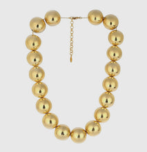 Load image into Gallery viewer, Polished Gold Beaded Statement Necklace
