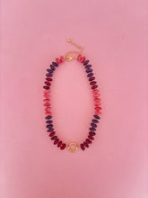 Load image into Gallery viewer, Blue Multi &amp; Red Multi Beaded Necklaces
