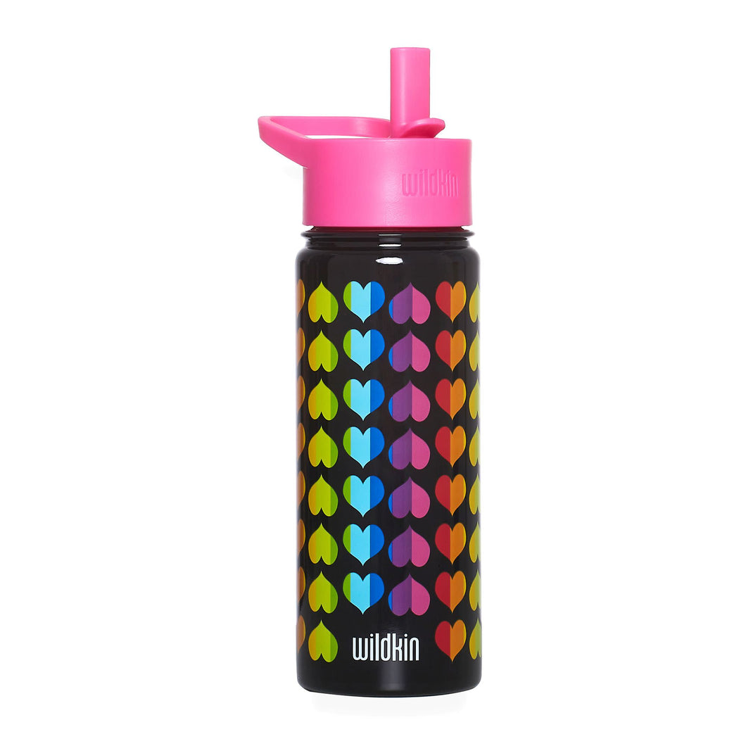 Rainbow Hearts 18 oz Steel Water Bottle