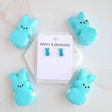 Load image into Gallery viewer, Glitter Bunny Studs - Blue
