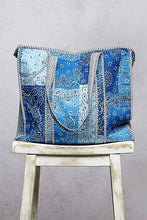 Load image into Gallery viewer, Blue Paisley Tote Bag
