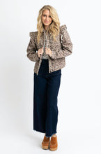 Load image into Gallery viewer, Leopard Denim Ruffle Jacket
