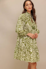 Load image into Gallery viewer, Olive Printed Mini Dress
