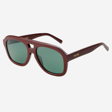 Load image into Gallery viewer, Voyager Acetate Oversized Aviator Sunglasses : Burgundy

