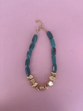 Load image into Gallery viewer, Gemstone &amp; Chunky Gold Beads Necklace
