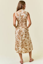 Load image into Gallery viewer, Paisley Smocked Waist Midi Dress - Ivory &amp; Mocha
