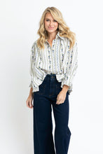 Load image into Gallery viewer, French Floral Button Up Puff Sleeve Top
