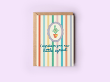 Load image into Gallery viewer, Congrats On Your Little Sprout New Baby Greeting Card
