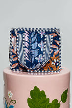 Load image into Gallery viewer, Navy Mini Quilted Fabric Cube Bag
