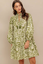 Load image into Gallery viewer, Olive Printed Mini Dress
