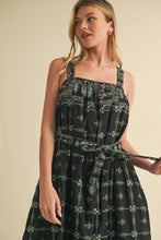 Load image into Gallery viewer, Embroidered Black Midi Dress
